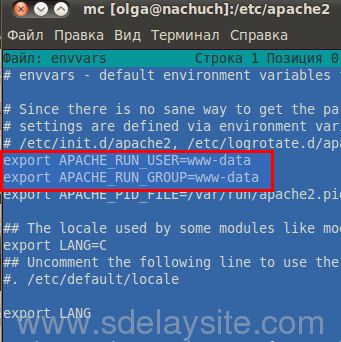 Пользователь, от имени которого запускается Apache в Ubuntu