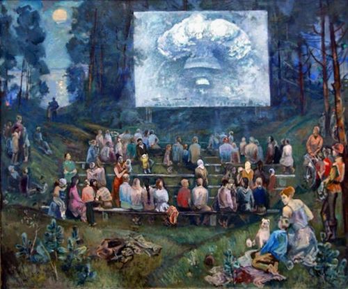 Давиденкова Лидия Сергеевна, «Войне — нет. В летнем кинотеатре», 1985 г.