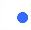 синий круг на белом фоне